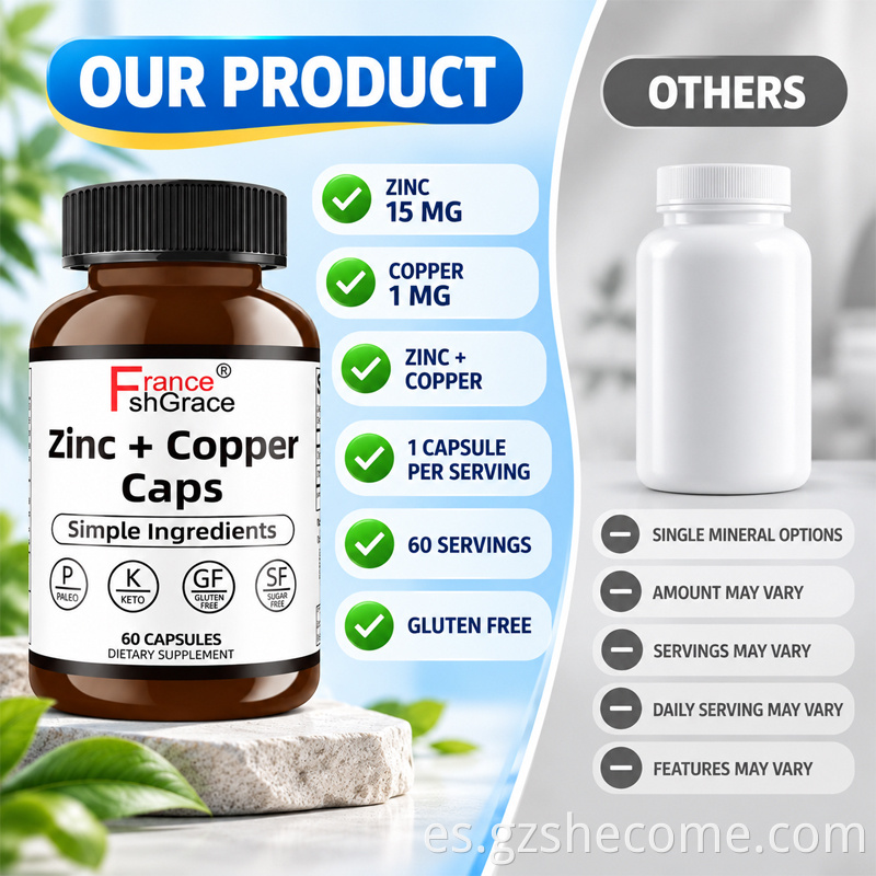 Zinc + Copper Caps Capsules10